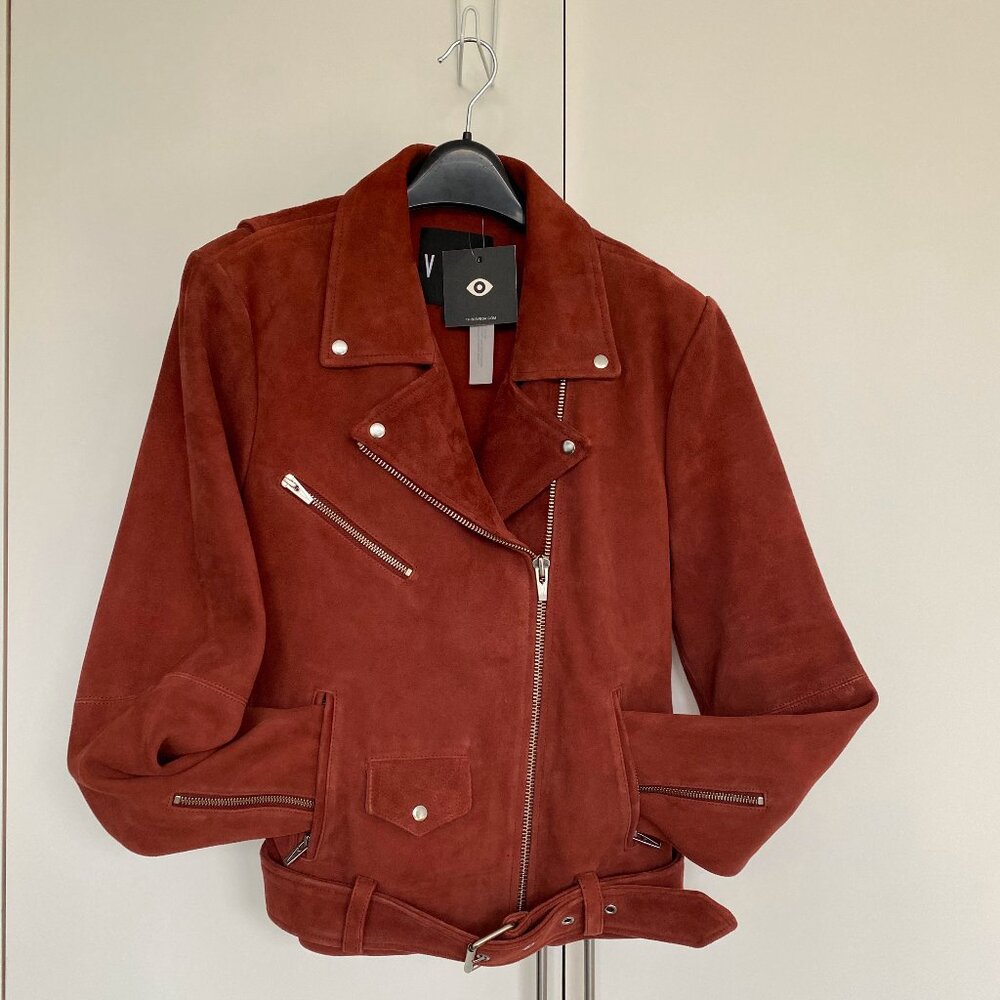 VEDA Brown Rust Jayne Suede Jacket - New Never Worn, Size Large